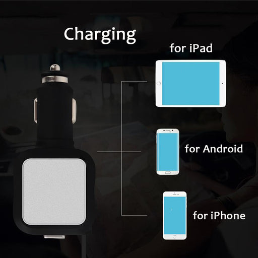 Two-In-One Retractable Car Charger - GadgetzNThingz